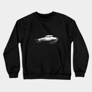Fishing Boat (White and Grey color) Crewneck Sweatshirt